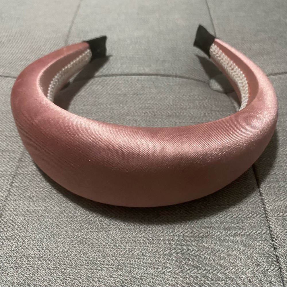 Elegant Pink Satin-like Headband